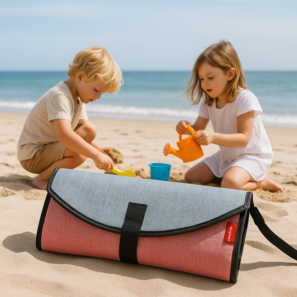 tapis-a-langer-nomade-enfants-jouent-plage-sable
