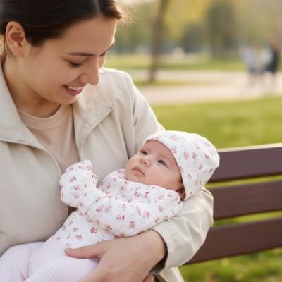 Bonnet bébé fille doux