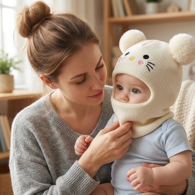 Cagoule pour bebe confortable