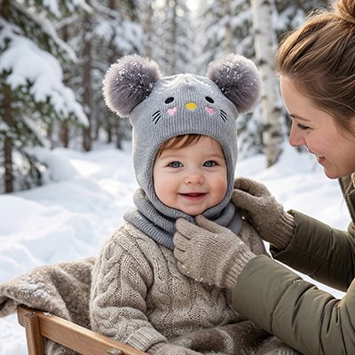 Cagoule pour bebe hiver