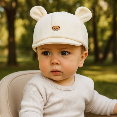 Casquette bebe oreilles relief