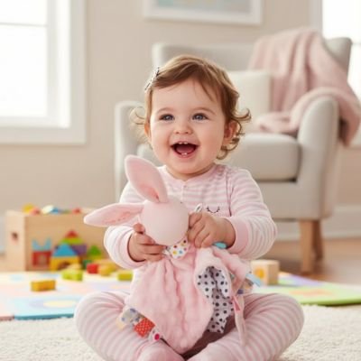 Doudou bebe sensoriel tactile