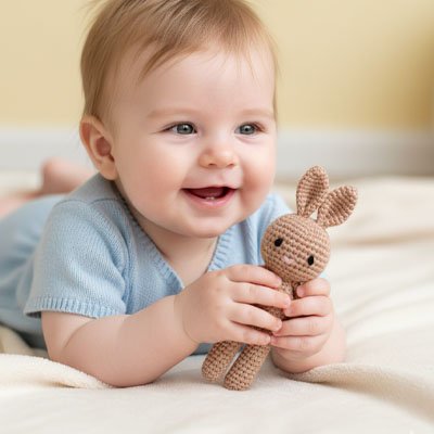 Doudou lapin cadeau de naissance