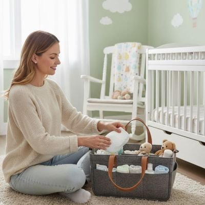 Panier rangement bébé feutre epais