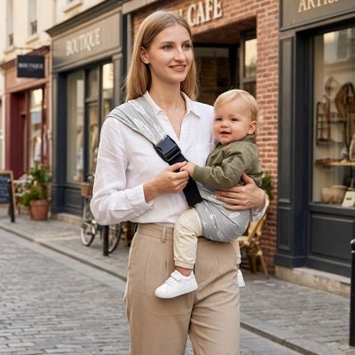 Porte bébé matière respirante
