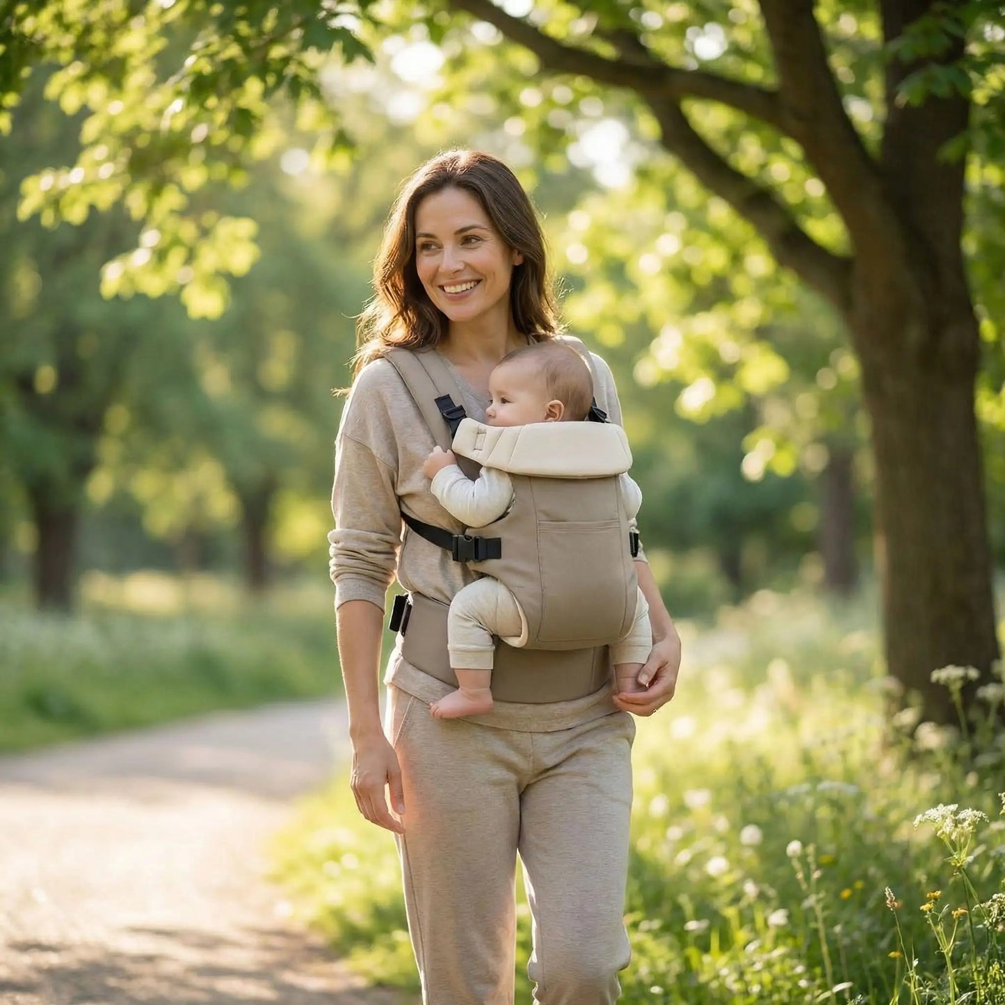 porte-bebe-physiologique-maman-au-parc-avec-bebe