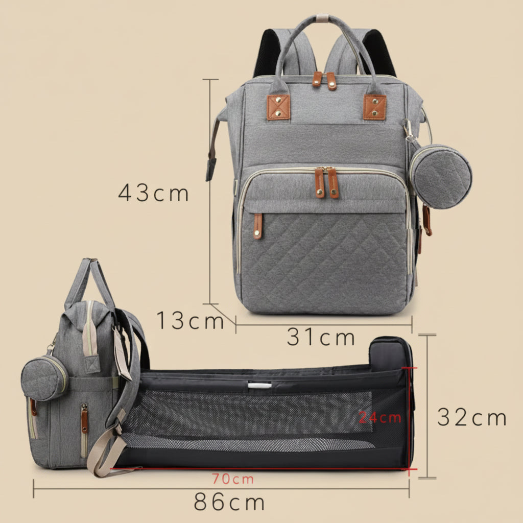 sac à langer transformable en lit de voyage bébé 0-12 mois