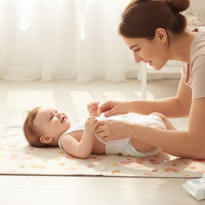 Tapis à langer nomade etanche