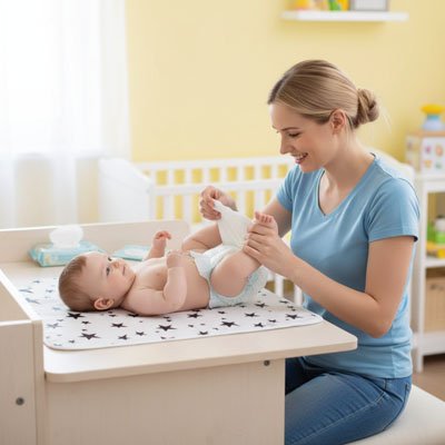 Tapis à langer nomade hypoallergenique