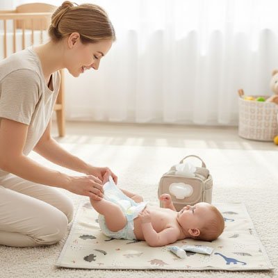 Tapis à langer nomade pliable